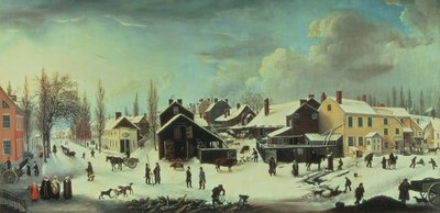 Winter Scene in Brooklyn, c.1817 by Louisa Ann Coleman